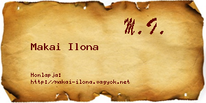 Makai Ilona névjegykártya