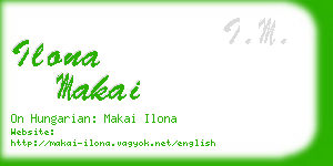 ilona makai business card